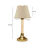 Opviq Lámpara de Mesa AYD-2980 Beige y Dorado